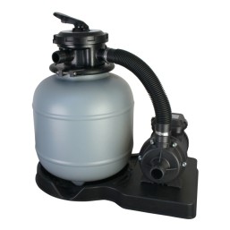 Filtre à sable avec pompe et  vanne 6 voies d\'un débit de 4m3/h (200 W)  sans préfiltre